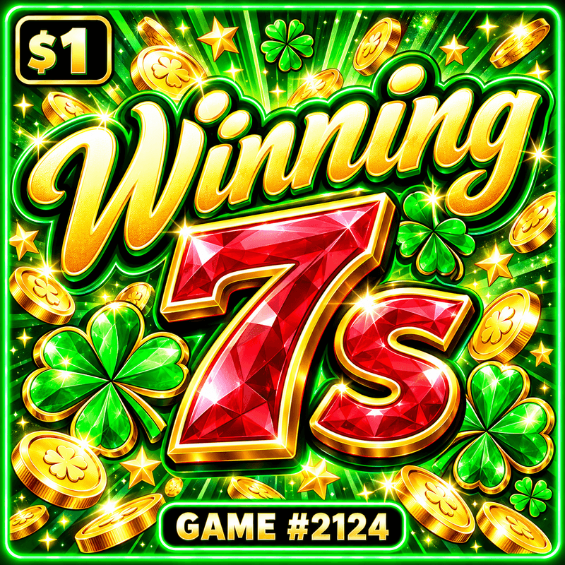 Winning 7s — illustration, not the actual ticket