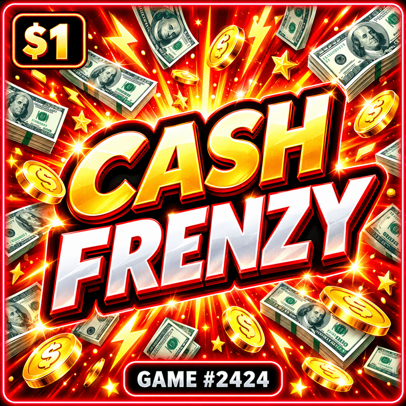 Cash Frenzy — illustration, not the actual ticket