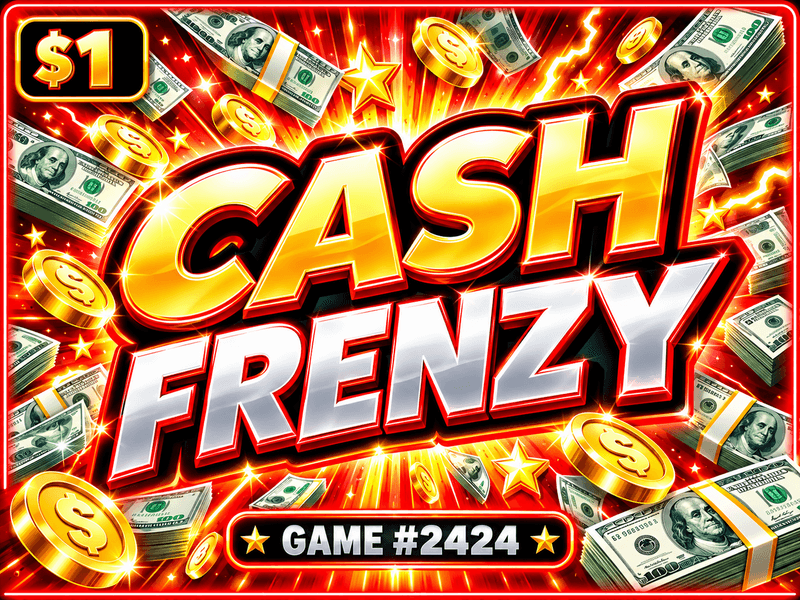 Cash Frenzy — illustration, not the actual ticket