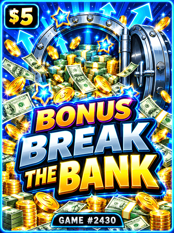Bonus Break the Bank — illustration, not the actual ticket