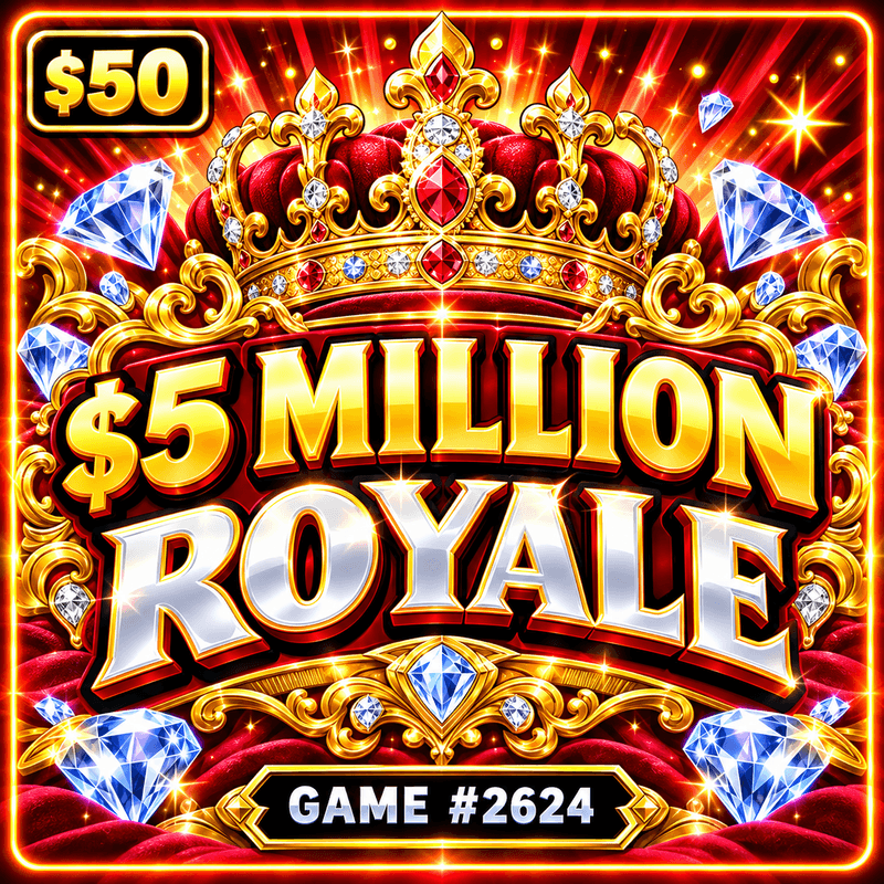 $5 Million Royale — illustration, not the actual ticket