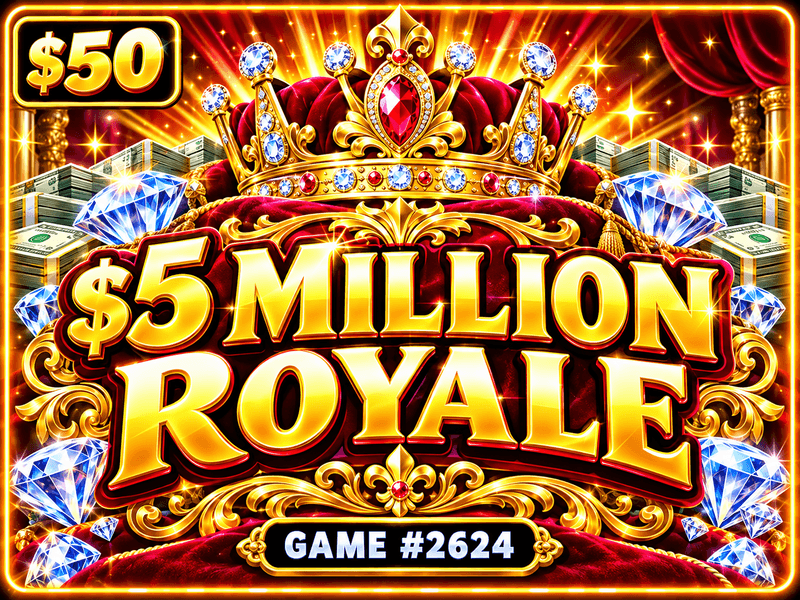 $5 Million Royale — illustration, not the actual ticket