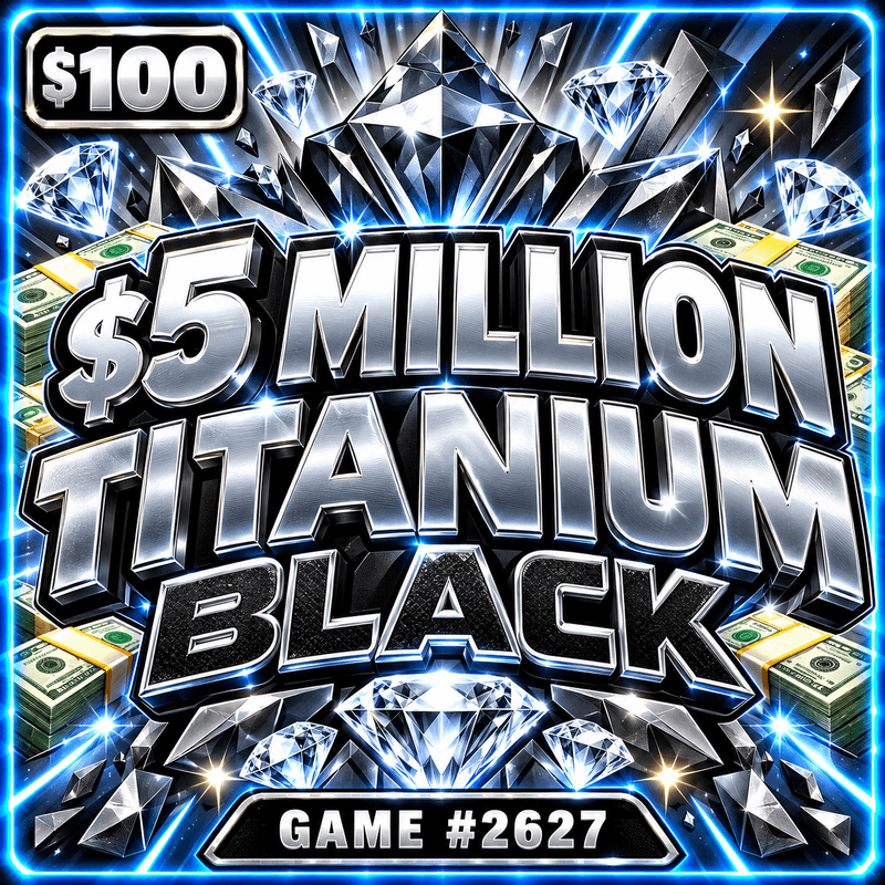 $5 Million Titanium Black — illustration, not the actual ticket