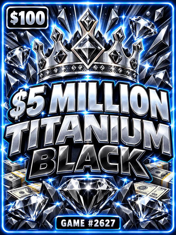 $5 Million Titanium Black — illustration, not the actual ticket