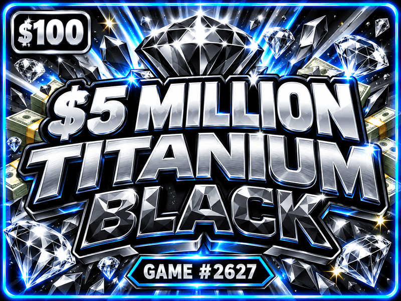 $5 Million Titanium Black — illustration, not the actual ticket