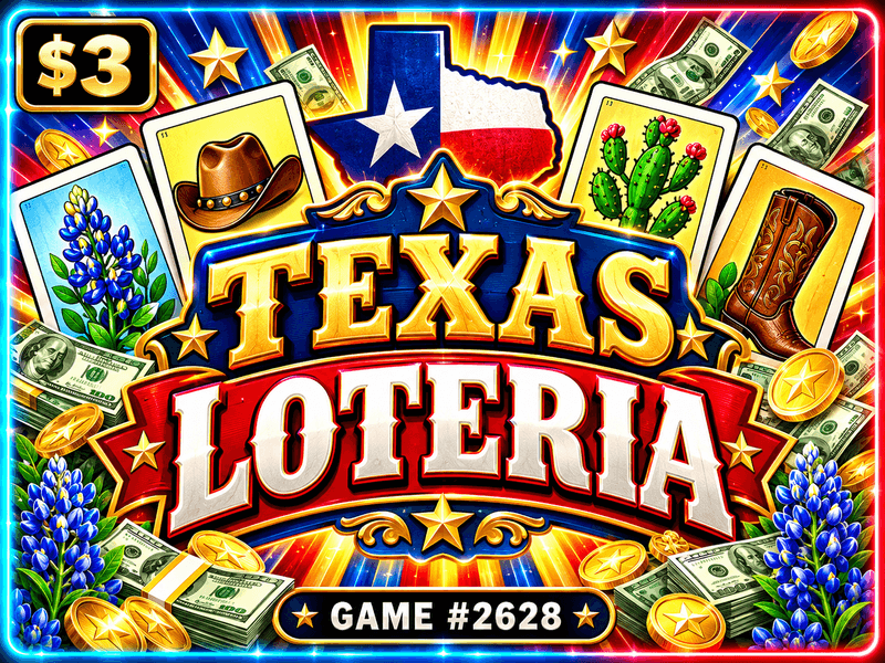 Texas Loteria — illustration, not the actual ticket