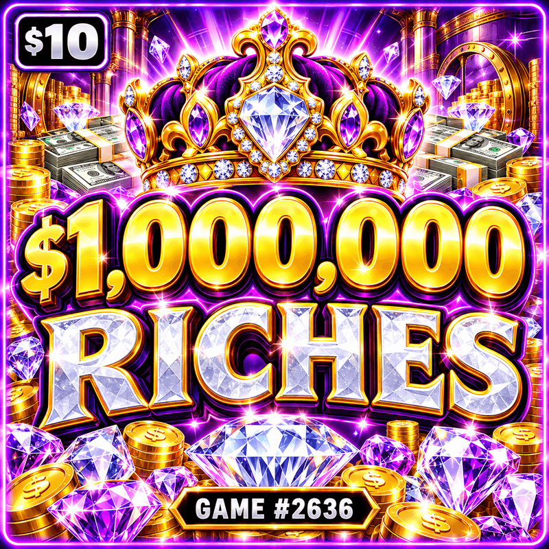 $1,000,000 Riches — illustration, not the actual ticket