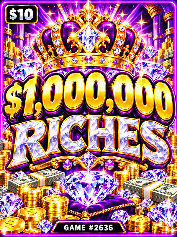 $1,000,000 Riches — illustration, not the actual ticket