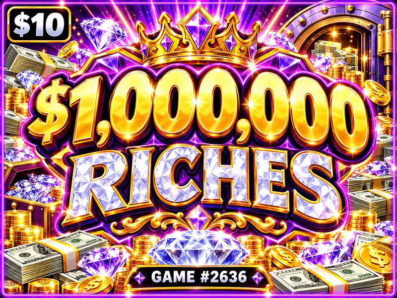 $1,000,000 Riches — illustration, not the actual ticket