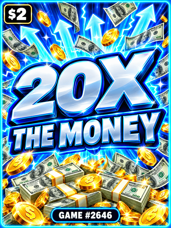 20X The Money — illustration, not the actual ticket
