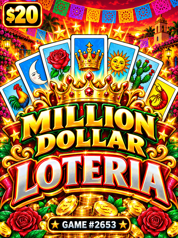 Million Dollar Loteria — illustration, not the actual ticket