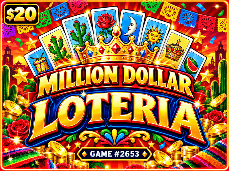 Million Dollar Loteria — illustration, not the actual ticket