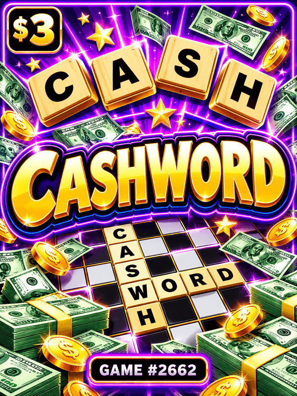 Cashword — illustration, not the actual ticket