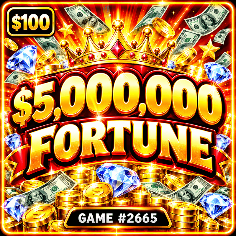 $5,000,000 Fortune — illustration, not the actual ticket