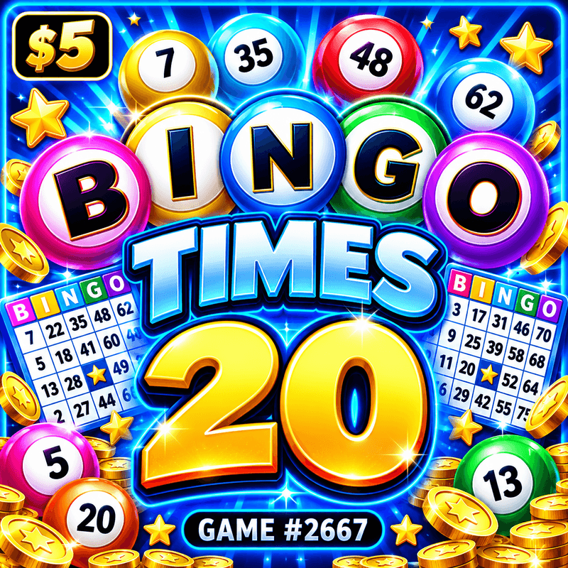 Bingo Times 20 — illustration, not the actual ticket