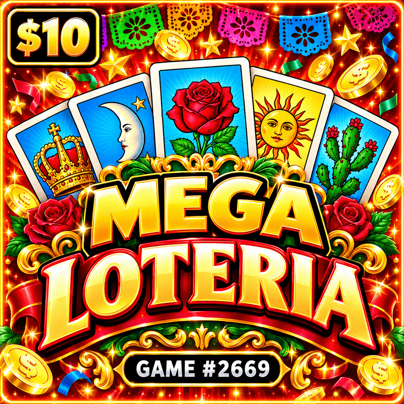 Mega Loteria — illustration, not the actual ticket
