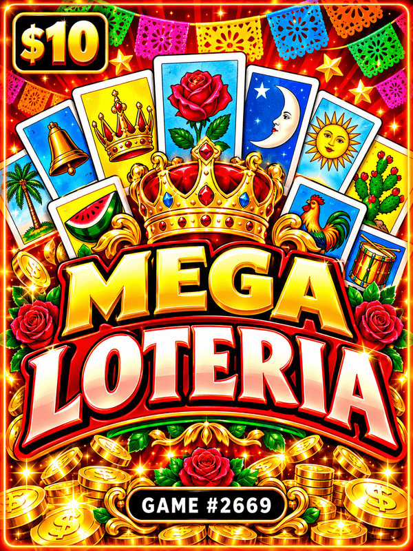 Mega Loteria — illustration, not the actual ticket