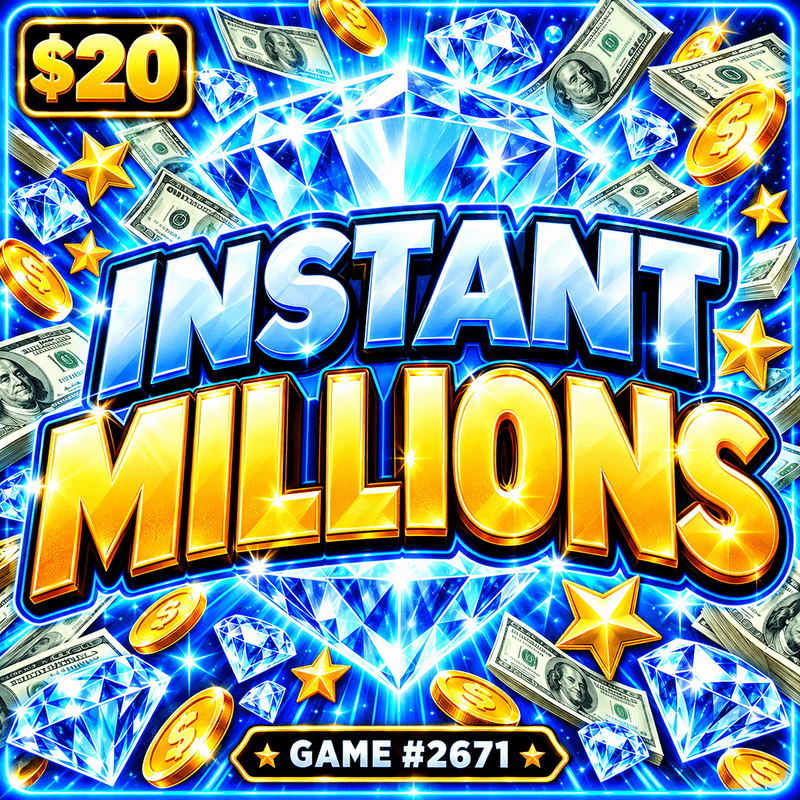 Instant Millions — illustration, not the actual ticket