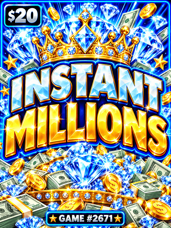 Instant Millions — illustration, not the actual ticket