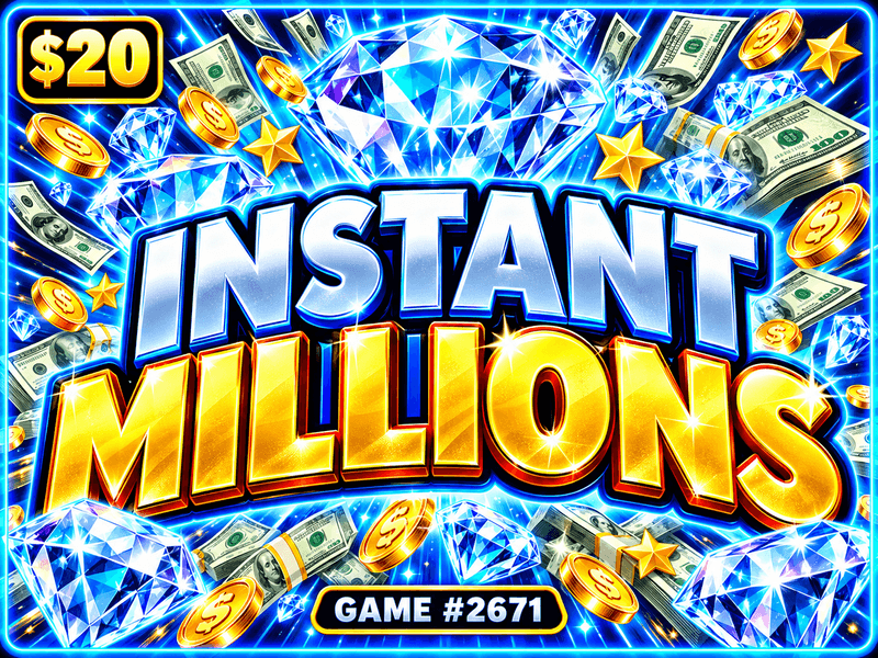 Instant Millions — illustration, not the actual ticket