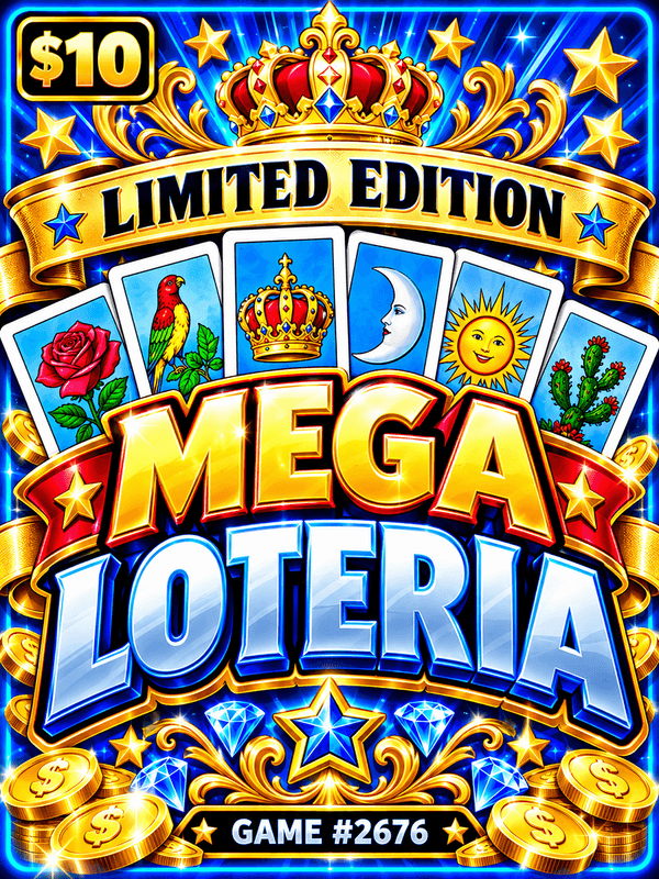 Limited Edition Mega Loteria — illustration, not the actual ticket