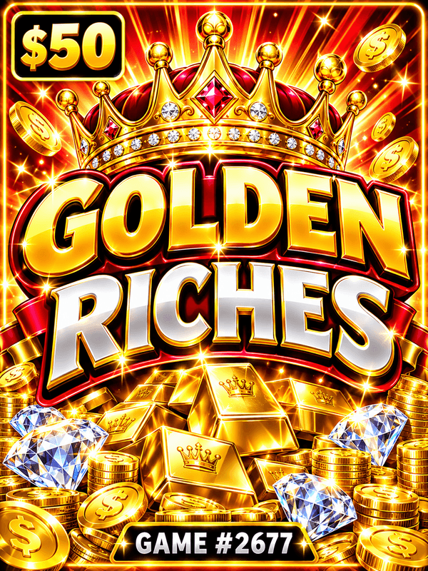 Golden Riches — illustration, not the actual ticket