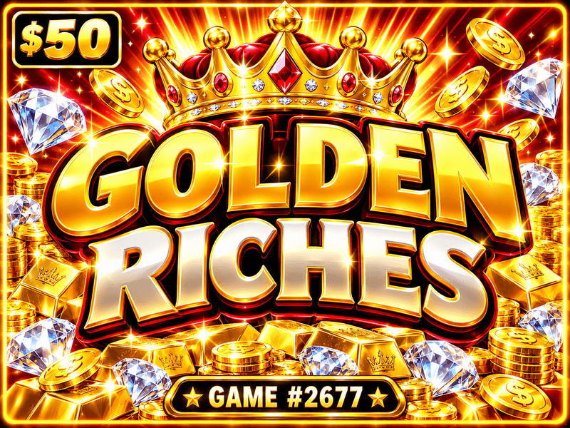 Golden Riches — illustration, not the actual ticket