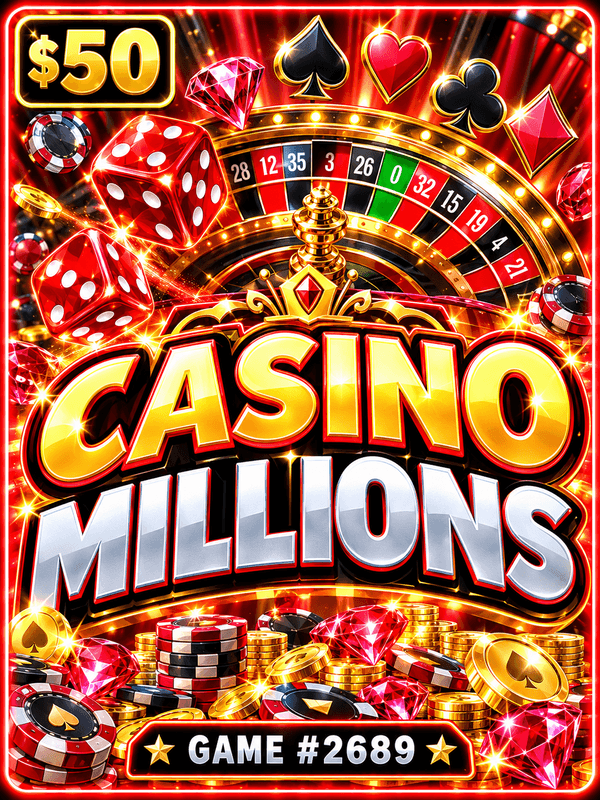 Casino Millions — illustration, not the actual ticket