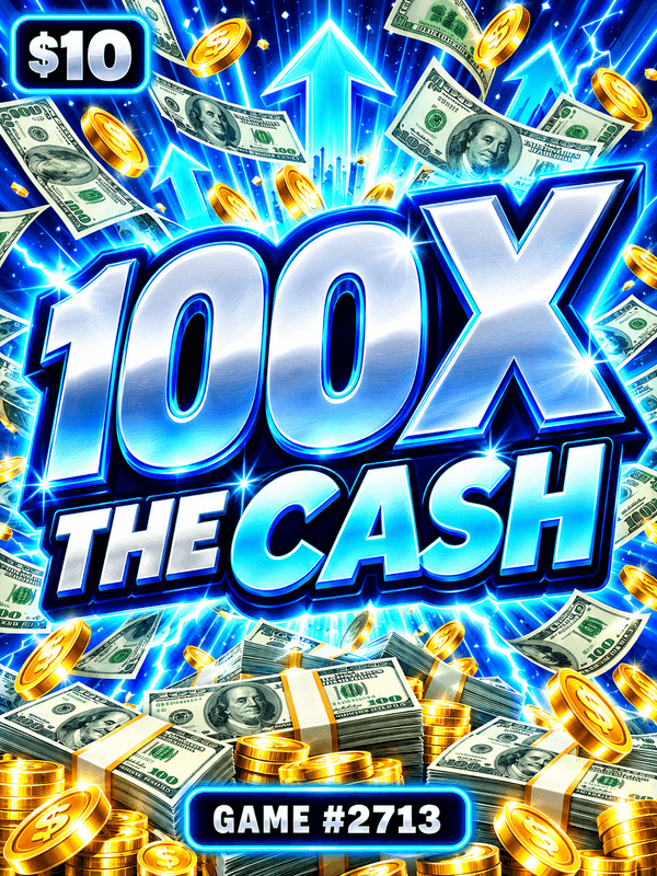 100X The Cash — illustration, not the actual ticket