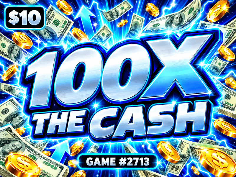 100X The Cash — illustration, not the actual ticket