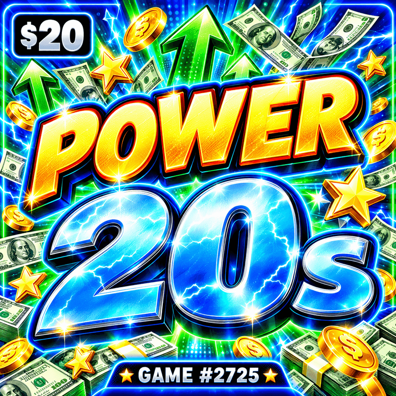 Power 20s — illustration, not the actual ticket