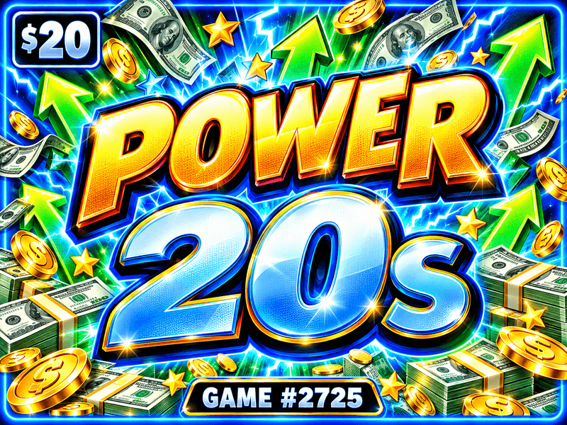 Power 20s — illustration, not the actual ticket