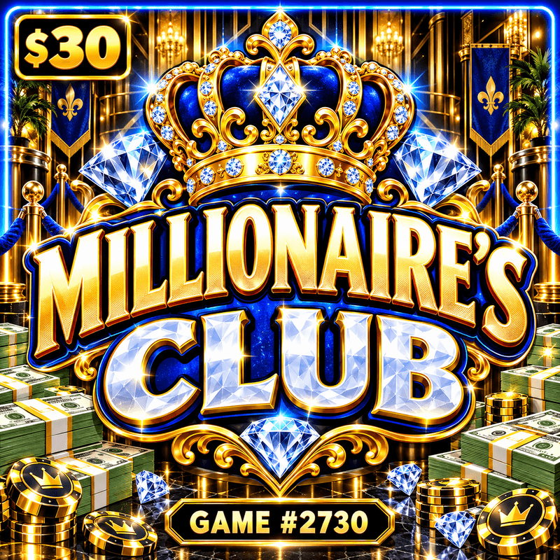 Millionaire's Club — illustration, not the actual ticket