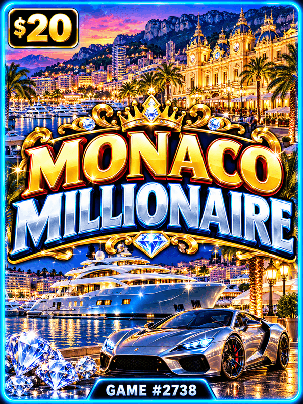 Monaco Millionaire — illustration, not the actual ticket