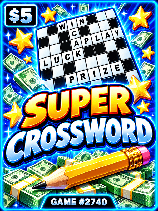 Super Crossword — illustration, not the actual ticket