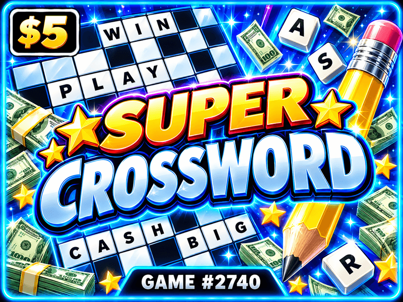 Super Crossword — illustration, not the actual ticket