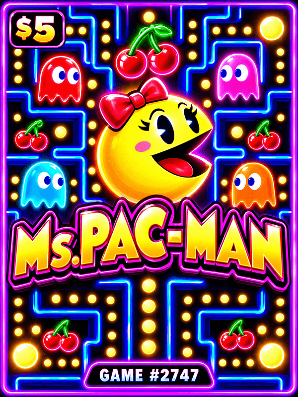 Ms.PAC-MAN — illustration, not the actual ticket