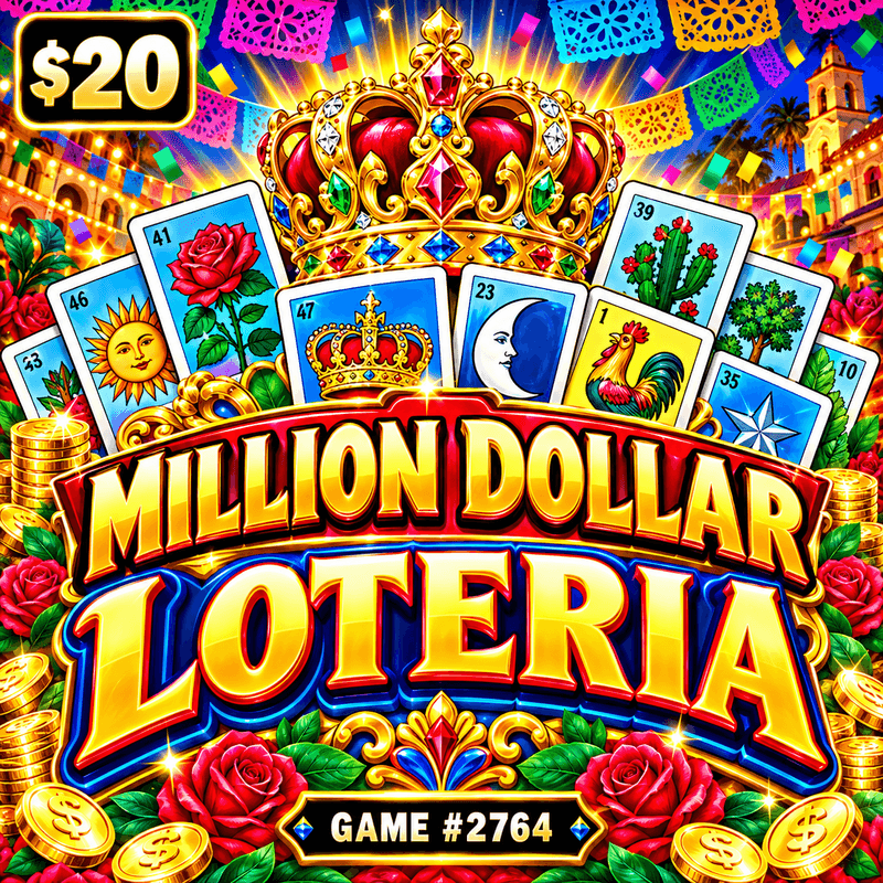 Million Dollar Loteria — illustration, not the actual ticket