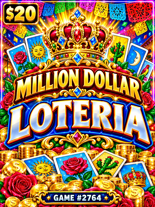 Million Dollar Loteria — illustration, not the actual ticket