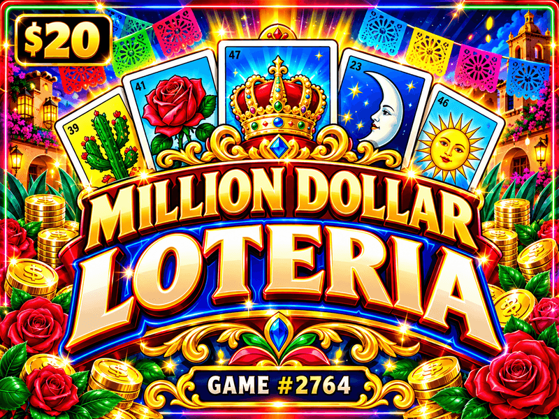 Million Dollar Loteria — illustration, not the actual ticket