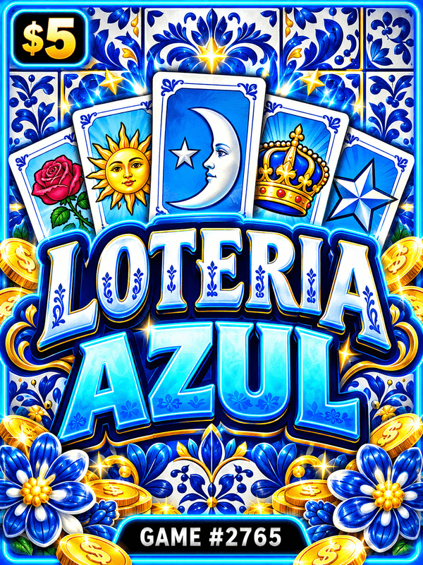 Loteria Azul — illustration, not the actual ticket