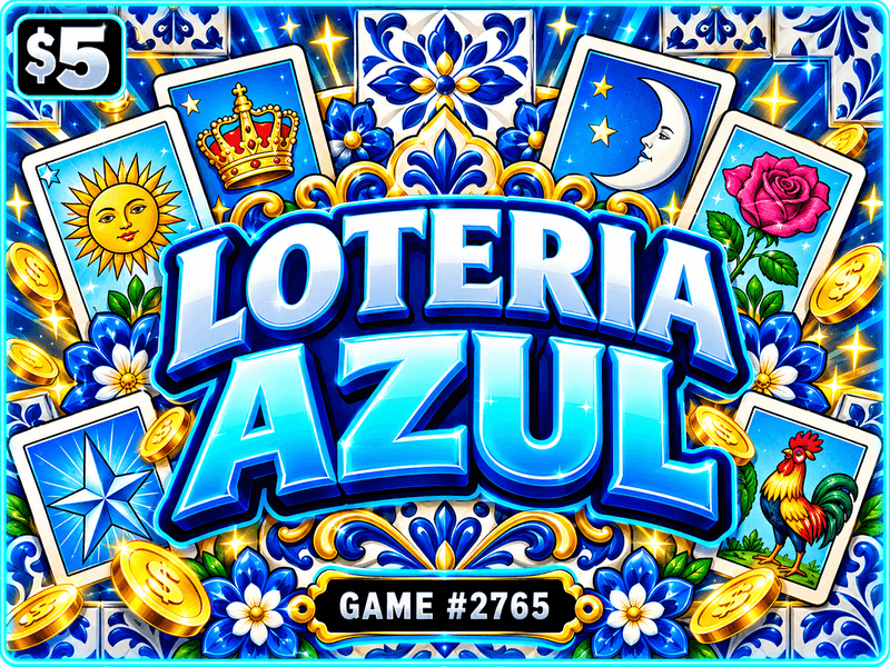 Loteria Azul — illustration, not the actual ticket