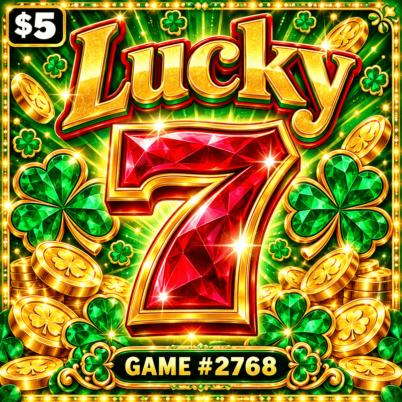 Lucky 7 — illustration, not the actual ticket