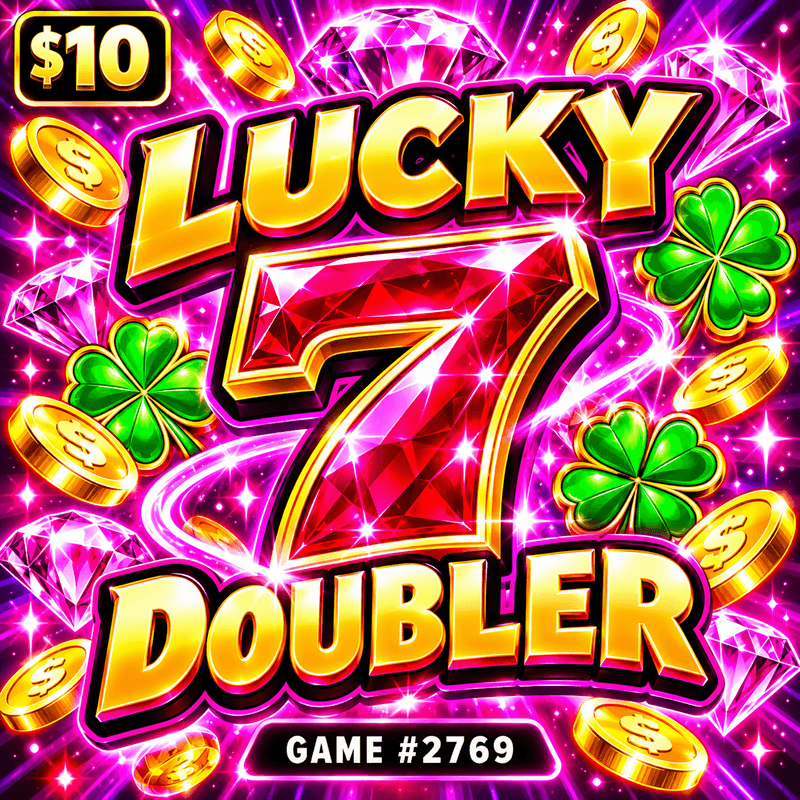 Lucky 7 Doubler — illustration, not the actual ticket