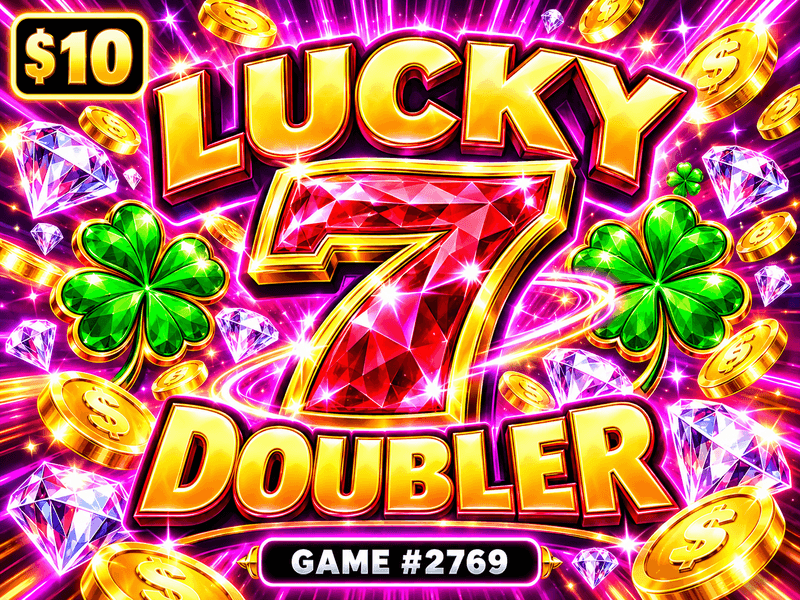 Lucky 7 Doubler — illustration, not the actual ticket