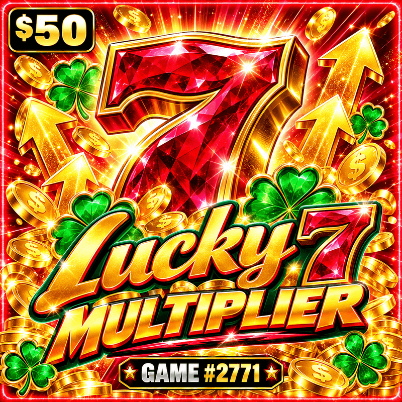 Lucky 7 Multiplier — illustration, not the actual ticket