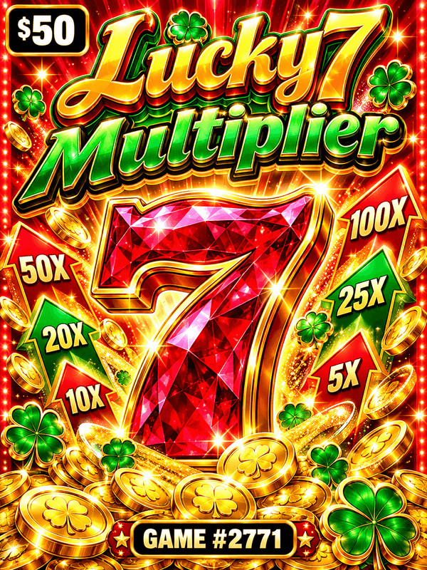Lucky 7 Multiplier — illustration, not the actual ticket