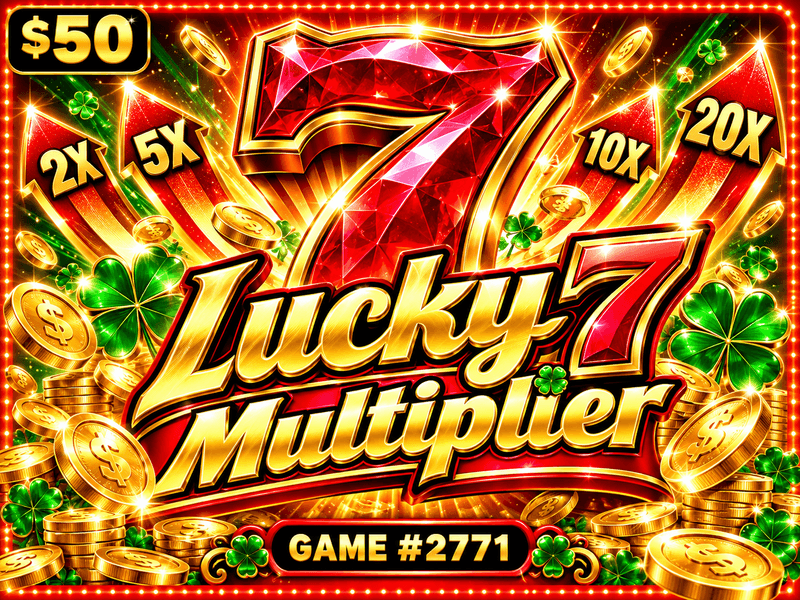 Lucky 7 Multiplier — illustration, not the actual ticket